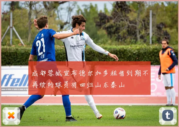 成都蓉城宣布德尔加多租借到期不再续约球员将回归山东泰山